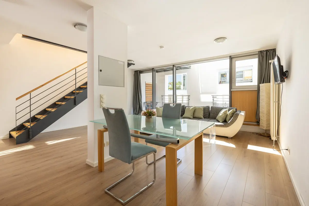 Loft M, Loft mit 2 Schlafzimmern und Wohnraum, CopperRoof Apartments Merseburg, Ansicht 2