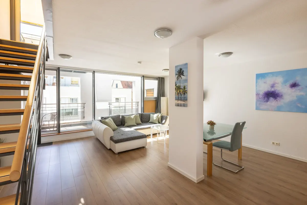Loft M, Loft mit 2 Schlafzimmern und Wohnraum, CopperRoof Apartments Merseburg